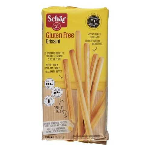 Хлебные палочки Schar grissini без глютена 150 г в Глобус