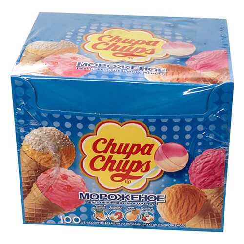 Карамель Chupa Chups мороженное ассорти 12 г 100 штук в Глобус