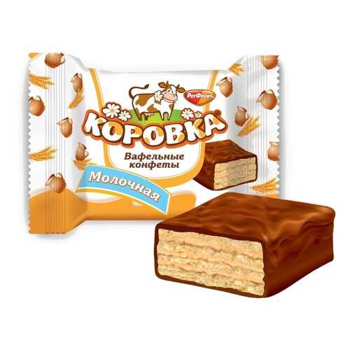 Конфеты Рот Фронт коровка вафельная коробка 2 кг в Глобус