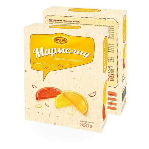 Мармелад дольки ассорти 350г в Глобус