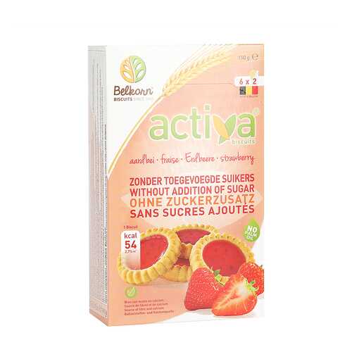 Печенье Activa клубничное без сахара 150 г в Глобус