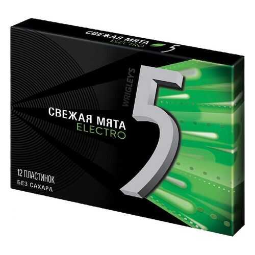 Жевательная резинка Five electro свежая мята 31.2 г в Глобус