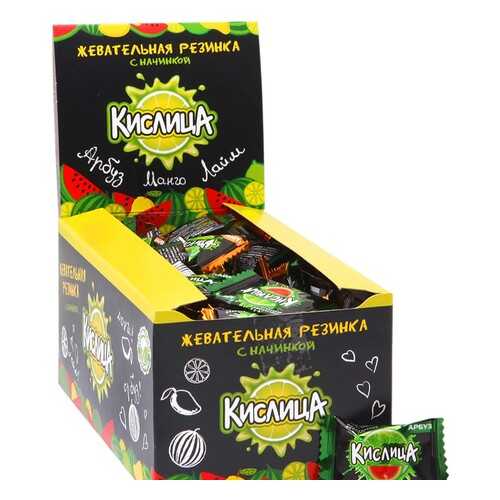 Жевательная резинка Кислица с начинкой в Глобус
