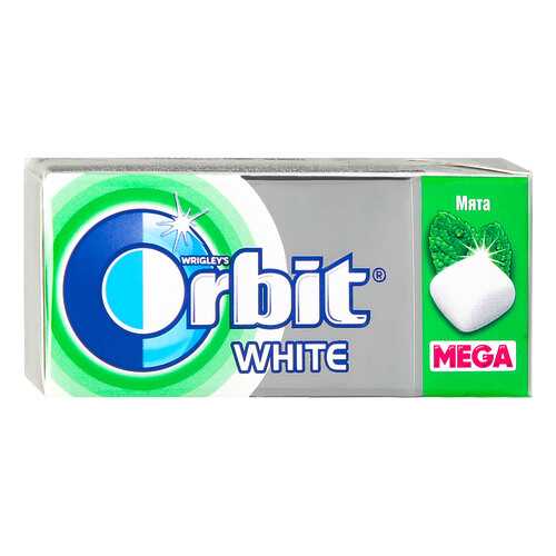 Жевательная резинка Orbit white mega spearmint 16 г 12 штук в Глобус