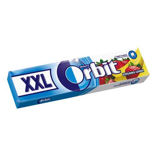 Жевательная резинка Orbit xxl с ароматом клубники/банана б/сахара 20.4 г в Глобус
