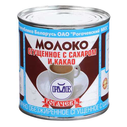 Молоко Рогачев сгущенное с сахаром и какао 380 г в Глобус