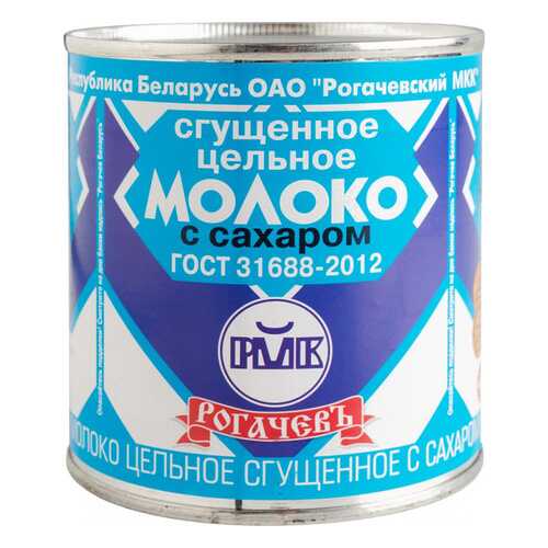 Молоко сгущенное Рогачевъ 8.5% с сахаром 380 г в Глобус