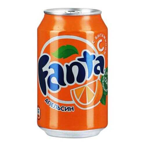 Напиток Fanta апельсин сильногазированный жестяная банка 0.33 л в Глобус