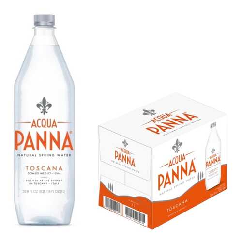 Минеральная вода Acqua Panna негазированная пластик 12 шт по 1 л в Глобус