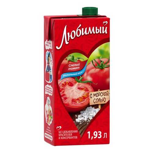 Нектар Любимый спелый томат с морской солью 1.93 л в Глобус